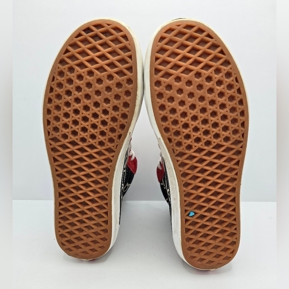 Vans | SK8-HI black canvas red suede indie hi-top sneakers | WMS 7.5 - Picture 11 of 11